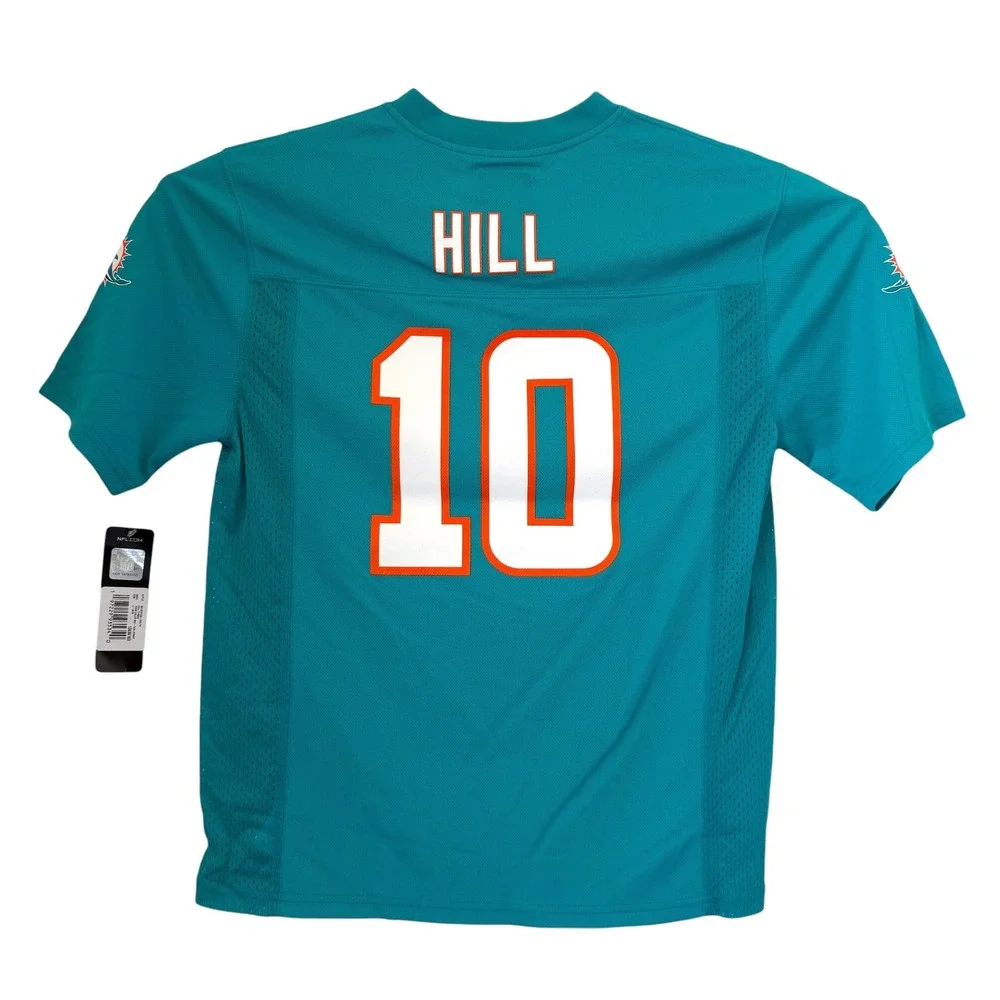 Miami Dolphins Tyreek Hill NFL Team Apparel 10 Youth Jersey Aqua Large 14/16 NEW